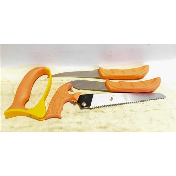 LOT OF HUNTING SKINNING KNIVES