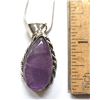 Image 1 : 15)  NATURAL PEAR SHAPED AMETHYST