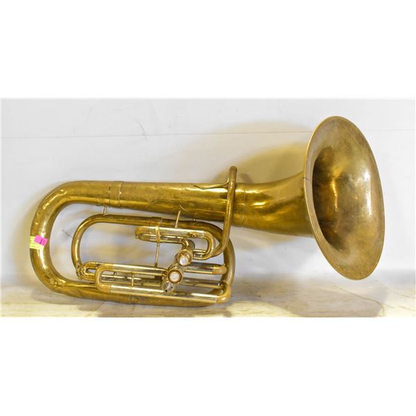 ANTIQUE BESSON ENGLAND BRASS BARITONE