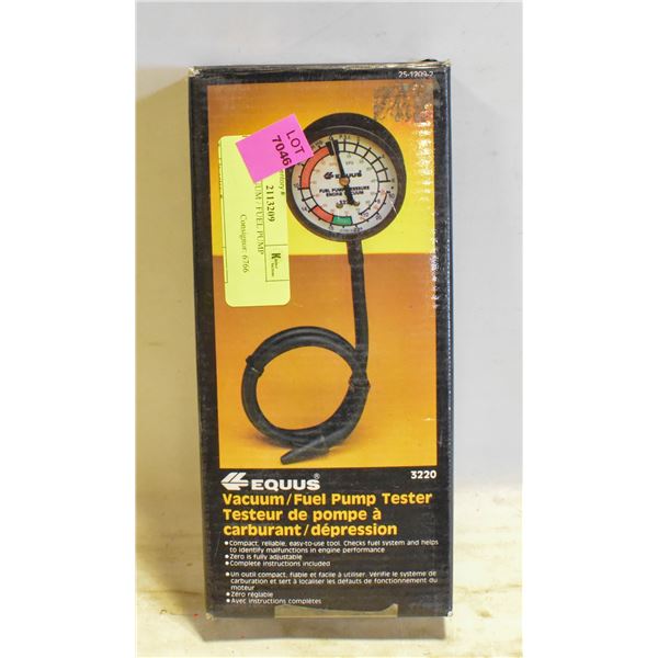 EQUUS VACUUM / FUEL PUMP TESTER