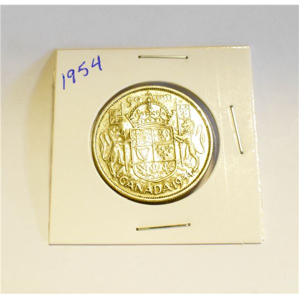 1954 CANADIAN SILVER HALF DOLLAR