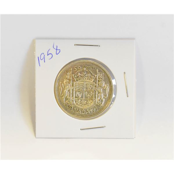 1958 CANADIAN SILVER HALF DOLLAR