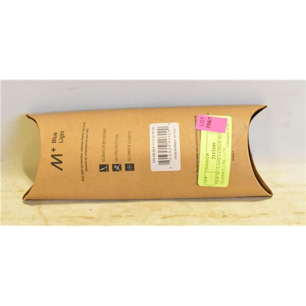 NEW M+ LADIES CHLOE READING GLASSES 2 PK, +1.75