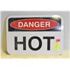 Image 1 : VINTAGE METAL DANGER HOT SIGN