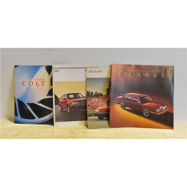 LOT OF 5 AUTOMOTIVE 1980S CAR DEALER BROCHURES