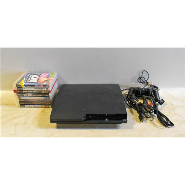 PLAYSTATION 3 WITH 8 GAMES FACTORY RESET