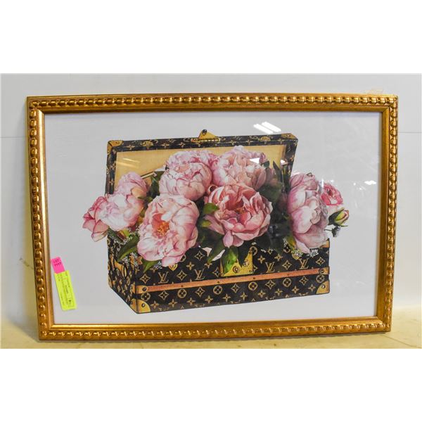 LOUIS VUITTON CHEST/FLOWERS PICTURE