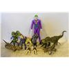 Image 1 : BOX OF 6 TOY DINASOURS, JOKER FIGURINE