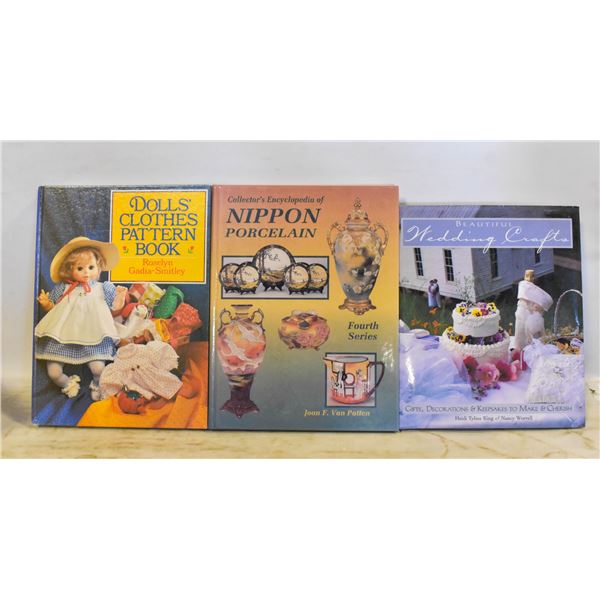 3 BOOKS, ANTIQUE NIPPON PORCELAIN, WEDDING-