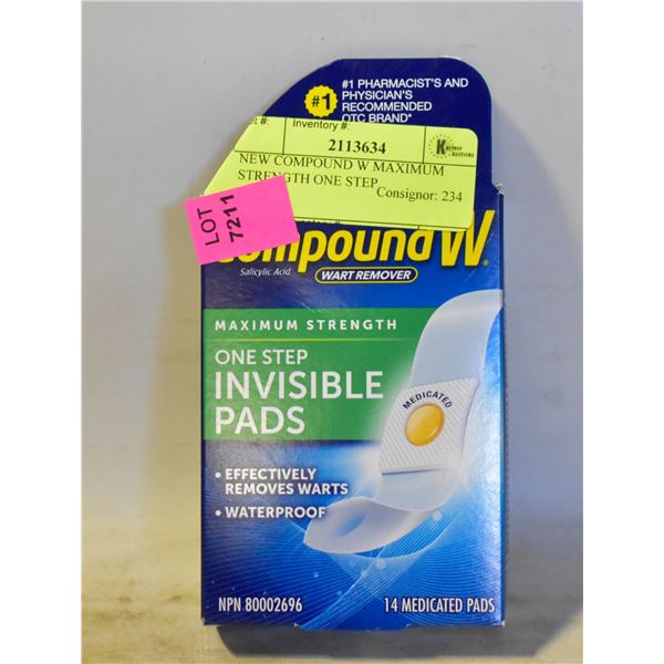 NEW COMPOUND W MAXIMUM STRENGTH ONE STEP