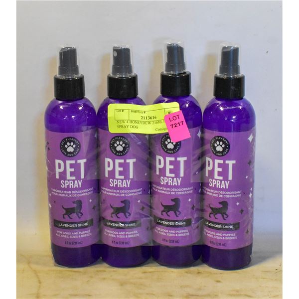 NEW 4 HONEYDEW 236ML PET SPRAY DOG