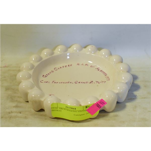ROYAL ARCH MASONS VINTAGE ASHTRAY