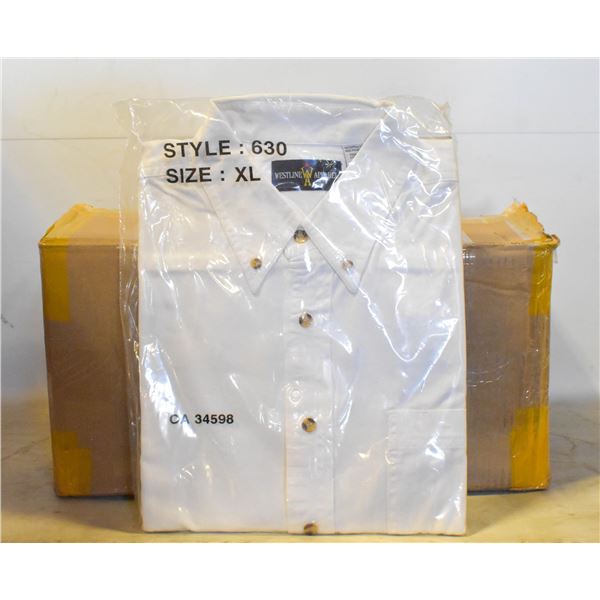 NEW MEN'S SHIRTS CASE OF 9 WHITE SIZE XL