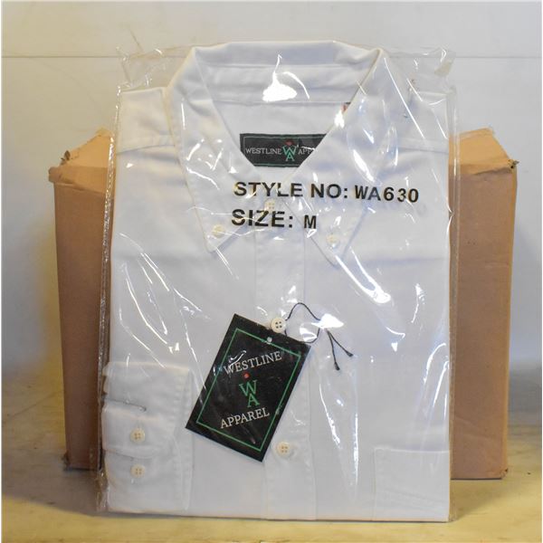 NEW MEN'S SHIRTS CASE OF 9 WHITE SIZE M