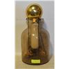 Image 1 : VINTAGE LARGE GLASS JAR 14"H WITH CANDLE HOLDER