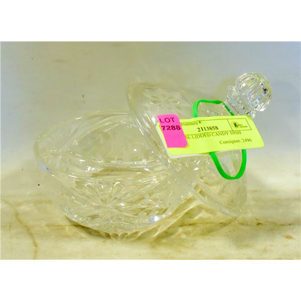 CRYSTAL LIDDED CANDY DISH