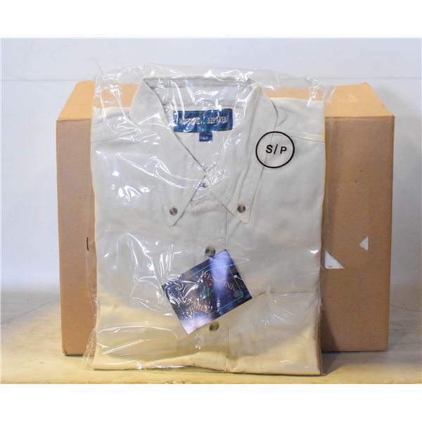 NEW MEN'S SHIRTS CASE OF 9 NATURAL SIZE S