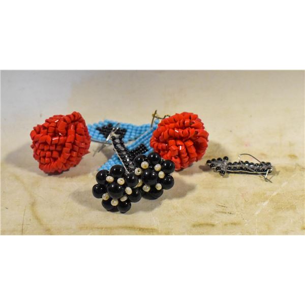 ASSORTED BEADED EARRINGS