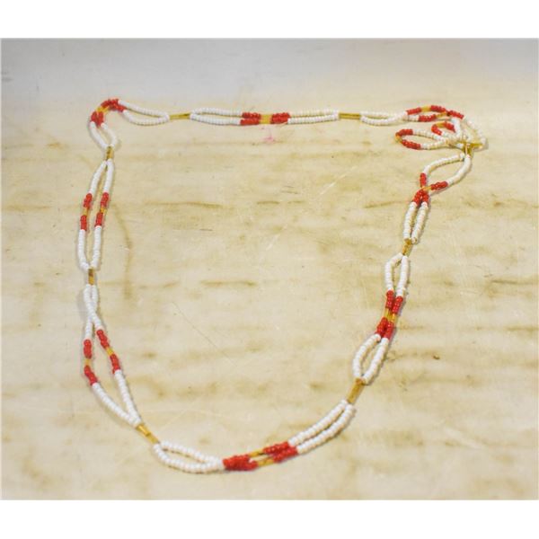 RED & WHITE BEADED BRACELETS