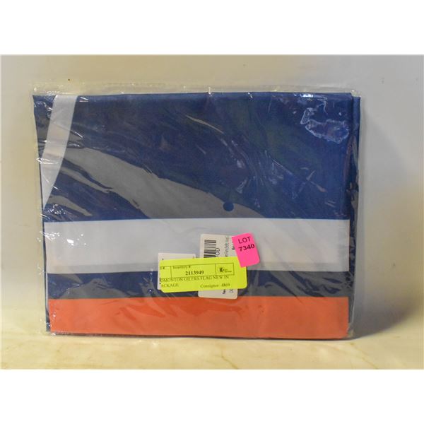 EDMONTON OILERS FLAG NEW IN PACKAGE