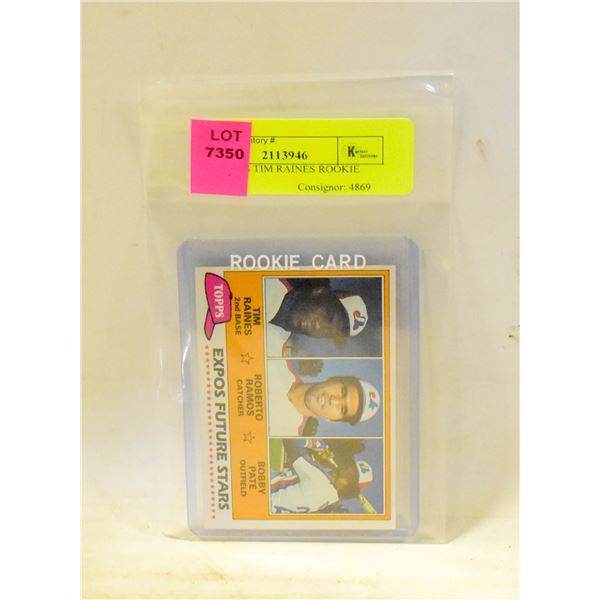 1981 TOPPS TIM RAINES ROOKIE CARD
