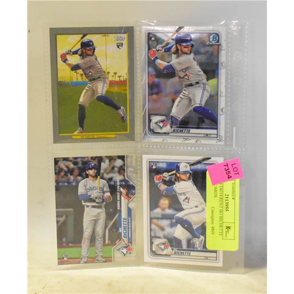 LOT OF 4 DIFFERENT BO BICHETTE ROOKIE CARDS
