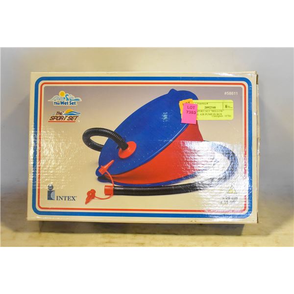 INTEX SPORT SET "BELLOW" MANUAL AIR PUMP IN BOX