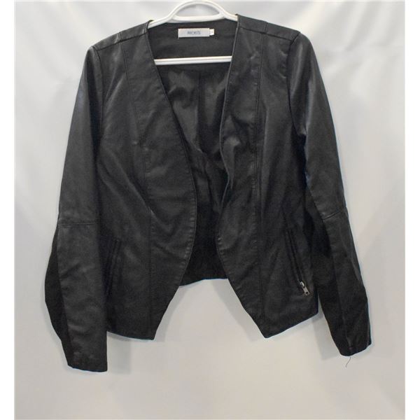 LADIES LG BLACK LEATHER JACKET