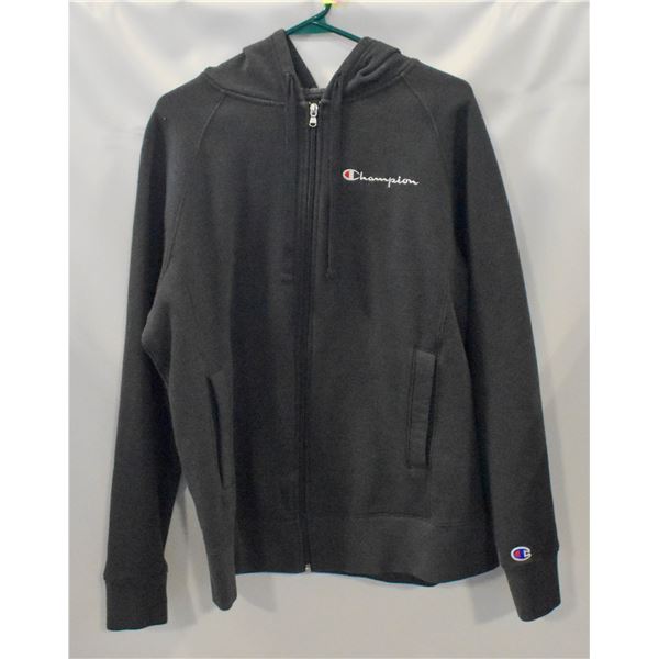 MENS MED DARK GREY CHAMPION HOODIE