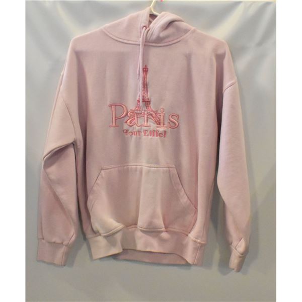 LADIES SMALL PINK PARIS HOODIE