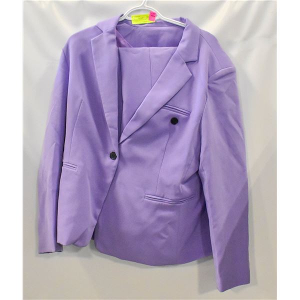 NEW PURPLE DRESS JACKET AND PANTS SIZE L