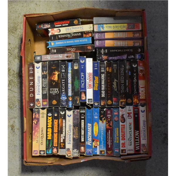 LARGE FLAT OF VHS MOVIES
