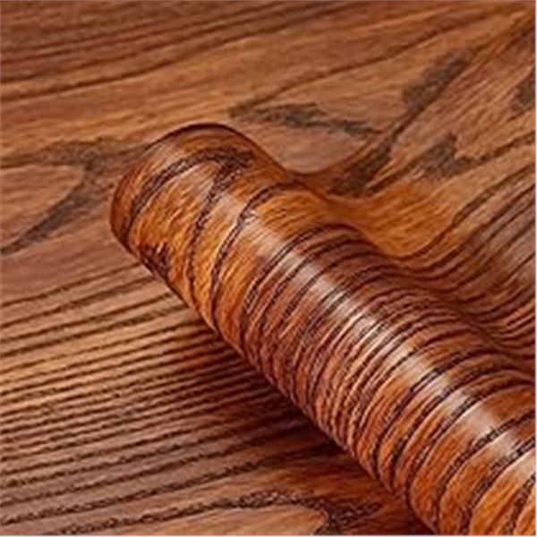 NEW PRACTICALWS WALL PAPER BROWN WOOD 23.62X196.8"