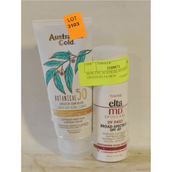 NEW 2 PC AUSTRAILAN GOLD & TINTED ELTA SKIN