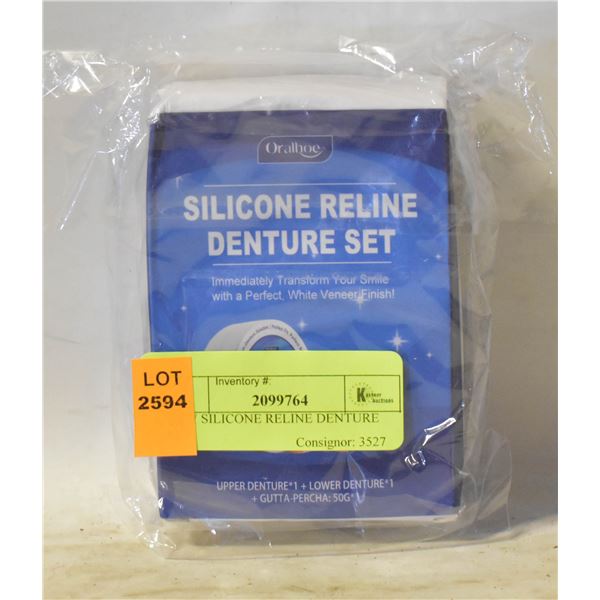 NEW SILICONE RELINE DENTURE SET