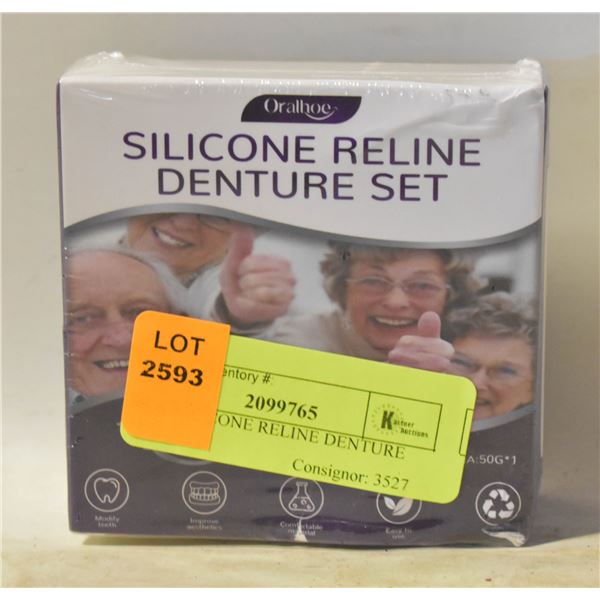 NEW SILICONE RELINE DENTURE SET