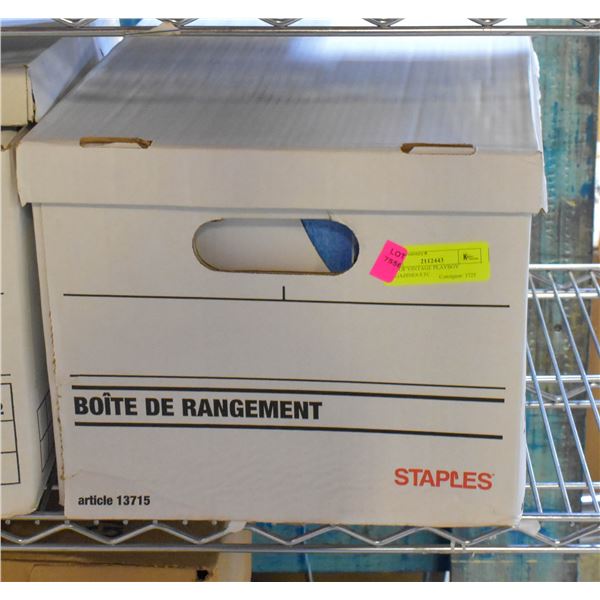 BOX OF VINTAGE PLAYBOY MAGAZINES ETC