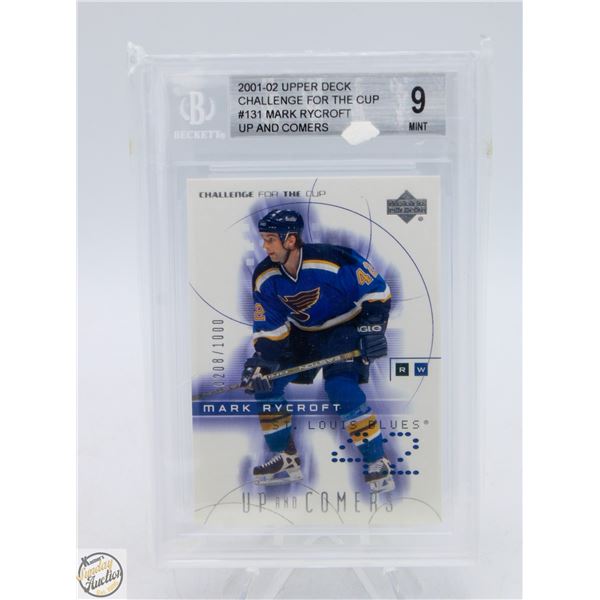 BECKETT GRADED 9 MINT 2001-02 UPPERDECK CHALLENGE