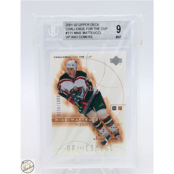 BECKETT GRADED 9 MINT 2001-02 UPPERDECK CHALLENGE
