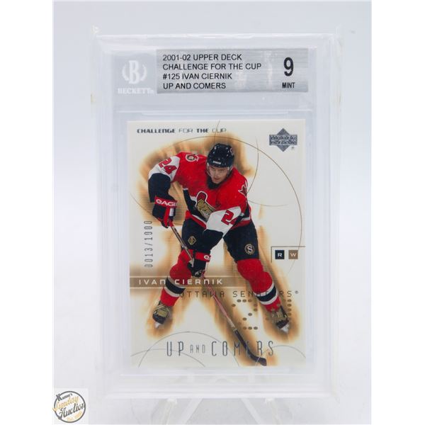 BECKETT GRADED 9 MINT 2001-02 UPPERDECK CHALLENGE