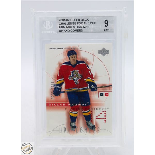 BECKETT GRADED 9 MINT 2001-02 UPPERDECK CHALLENGE