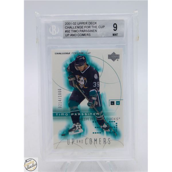 BECKETT GRADED 9 MINT 2001-02 UPPERDECK CHALLENGE