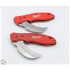 Image 1 : TWO MILWAUKEE FOLD-UP CURVED BLADE LOCKING