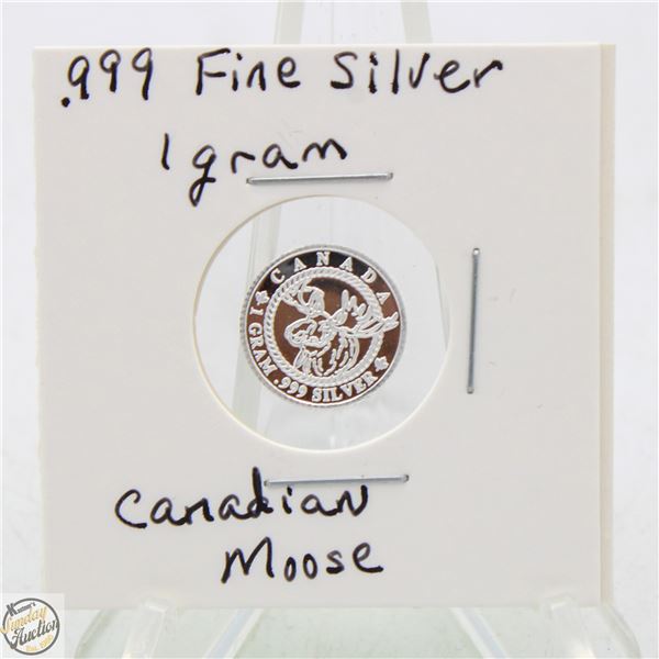 #3309- CANADIAN .999 FINE SILVER 1 GRAM TOKEN