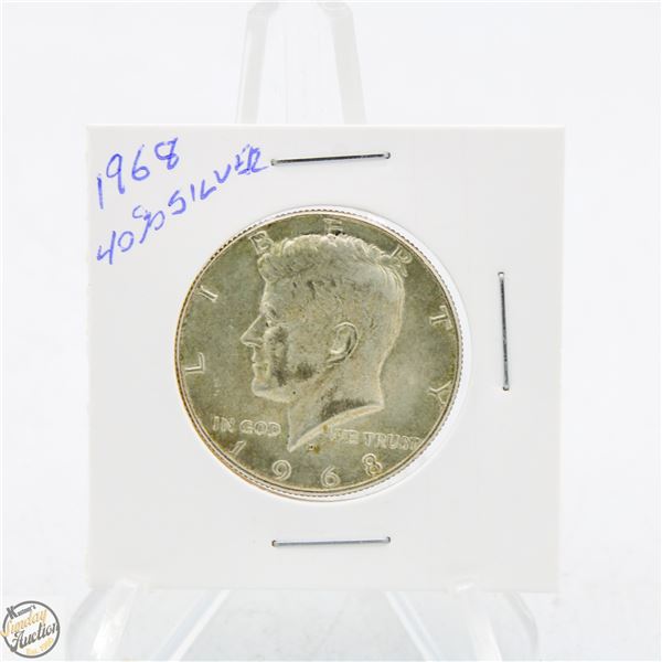 1968 US KENNEDY 40% SILVEF HALF DOLLAR