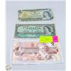 Image 1 : CANADA $1.00 BILLS-1954+1973 +$2.00-1986 QUEEN E.