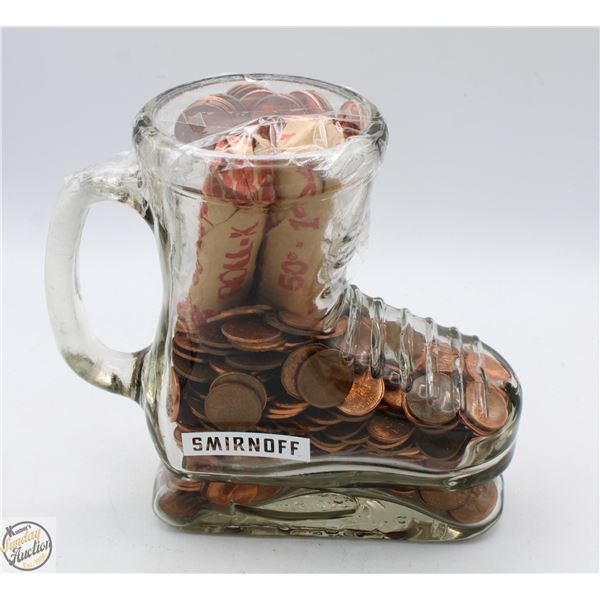 ESTATE GLASS SMIRNOFF SKATE PENNIES + ROLL