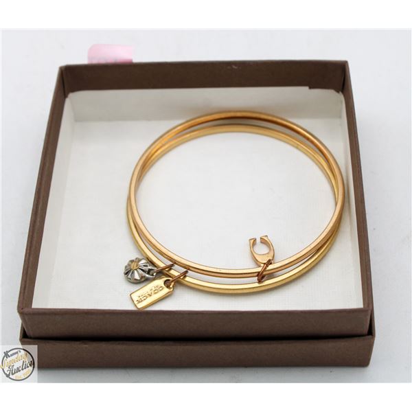 PAIR OF ESTATE COACH BANGLE BRACELETS