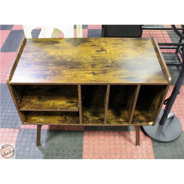 WOOD TONE RECORD PLAYER STAND H-26"