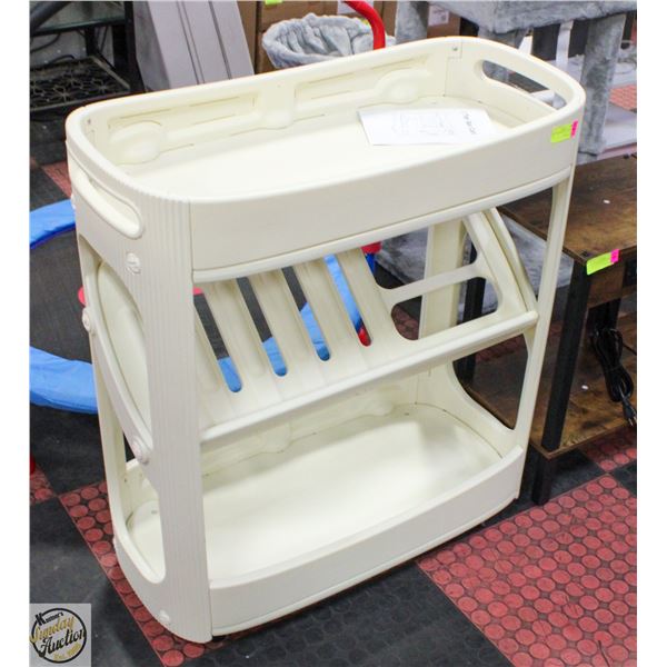 NEWLY ASSEMBLED 3 TIER BAR CART H-32.5"